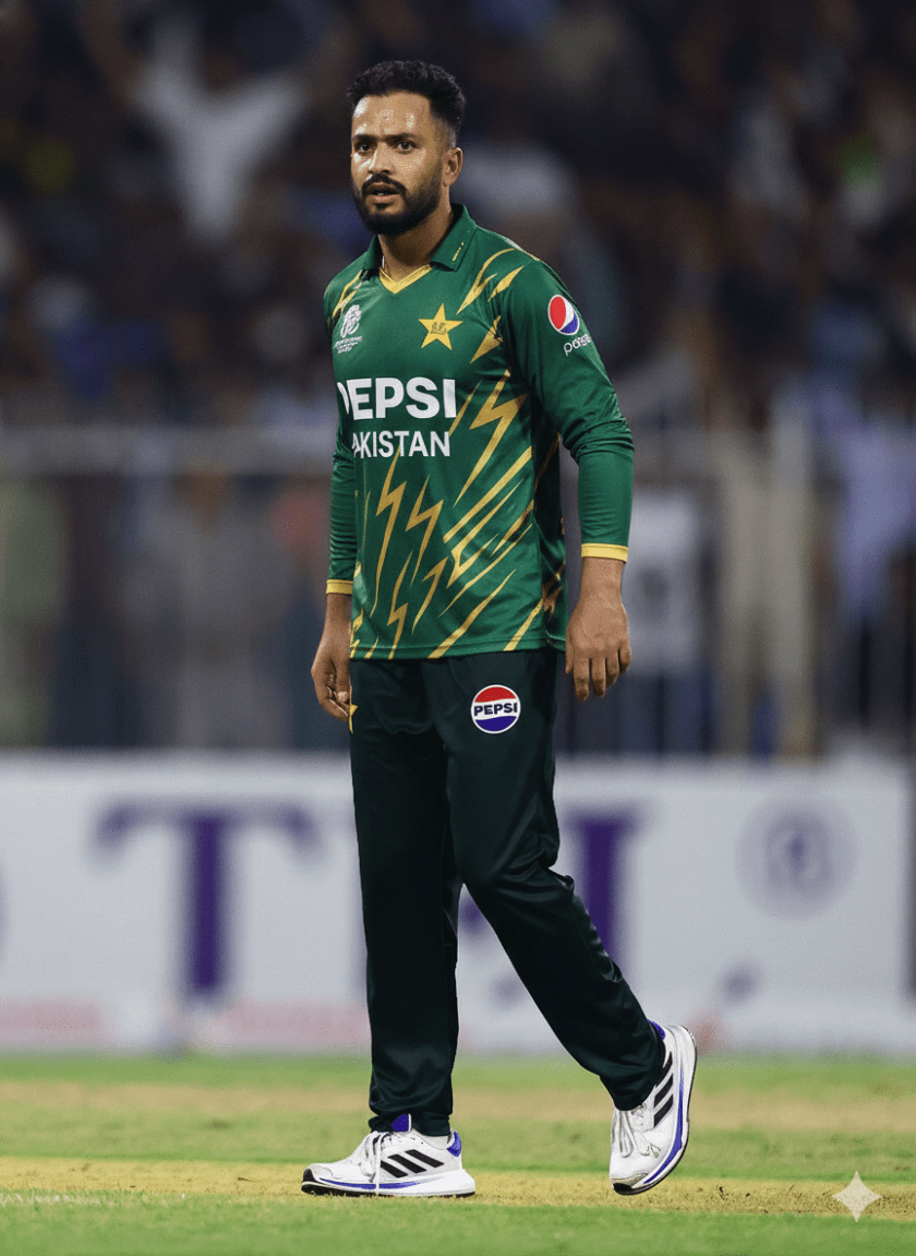 Mohammad Nawaz against Australia in T20 in Lahore on February 1, 2026